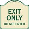 Signmission Exit Only Do Not Enter Heavy-Gauge Aluminum Architectural Sign, 18" H, TG-1818-24035 A-DES-TG-1818-24035 - alternate 1